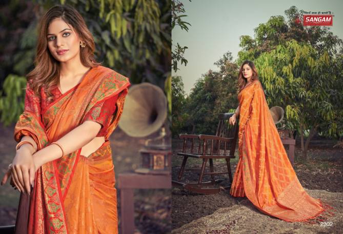 Sangam Prachi New Exclusive Wear Designer Silk Banarasi Saree Collection